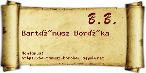 Bartánusz Boróka névjegykártya
